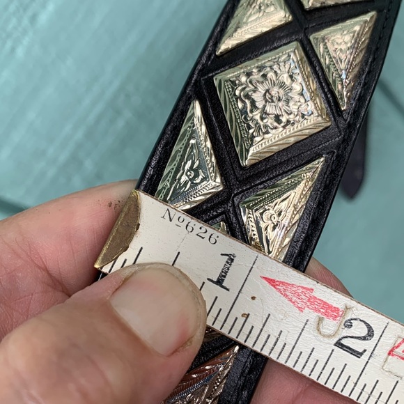 NOCONA black belt 36 concho basket weave - Picture 9 of 10